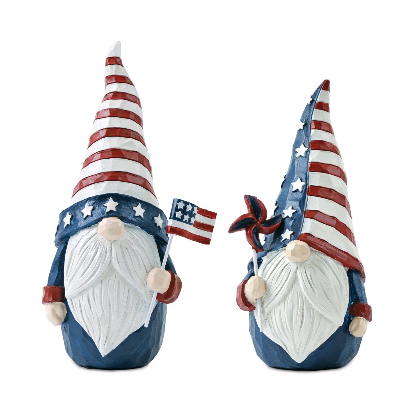 Set of 2 Americana Gnome Figurines for Patriotic Decor