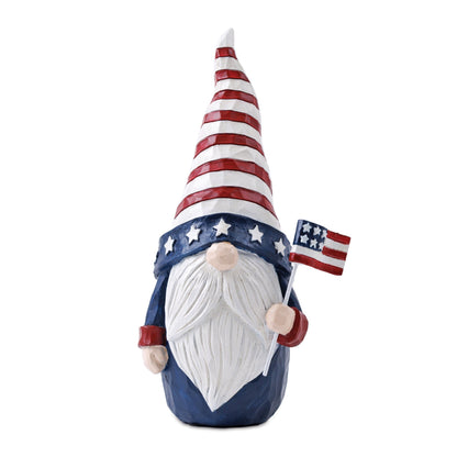 Set of 2 Americana Gnome Figurines for Patriotic Decor